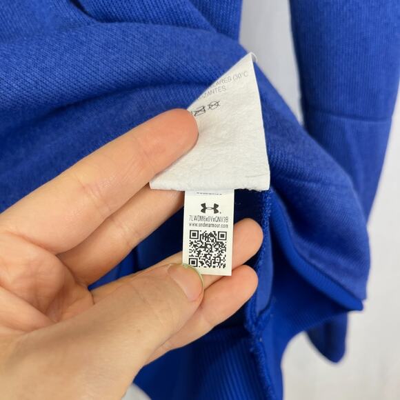 UNDER ARMOUR Mens Storm Sweater Fleece Snap Mock Pullover Golf Top Blue Size M - Picture 8 of 9